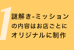謎解きの内容はお店のオリジナル